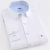 Men's Casual Shirts Spring And Autumn 2024 Cotton Oxford Spinning Long Sleeve Iron Free Shirt Luxurious Slim China Business