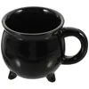 Kubki szklane espresso szklane kubki czarownice ceramiczny kalacz trójwymiarowy 13,8 x 10,2x10cm picie czarna ceramika kawa