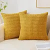 Pillow Decoration Soft Throw Covers Corduroy Fluffy Rectangle Cream Decorative Pillows Cozy For Case Home