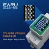 Din Rail Wattmeter Voltmeter Ammeter Power Meter AC50-300V Volt Amp Power Factor Time Energy Voltage Current Monitor