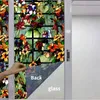 Naklejki okienne 3D statyczne folię przylegającą do zamrożonej zabarwionej kamelii naklejka prywatna dekoracja do wystroju sypialni w łazience