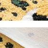 Carpets Tufting Leopard lit côté tapis latérale douce caricûte de tapis animal de carton de plaquette de sol paillasson esthétique pour enfants.