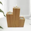 Candle Holders Wooden Base Durable Modern Practical Candlestick Retro For Bathroom Dining Room Celebration Desk Farmhouse