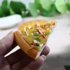 Dekorative Blumen 1PC Simulation Pizza Blöcke künstliches Essen Gemüse Brot Aufnahme Requisiten Keksküche Dekoration