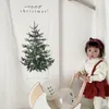 Camess Christmas Tree Arka Plan Kumaş Po Ders 2024 Duvar Goblen Poster Dekorasyon