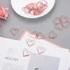 50st/Set Metal Paper Clips Hearts Mini Binder Clip Bokmärke Bok Bindning Note Decor Stationery School Office Bindningstillbehör