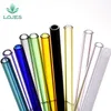 10pc Handmade Glass Straw With 2Pcs Cleaning Brush ECO-friendly Household Glass Straight Pipet Tubularis Snore Piece Tube