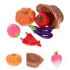 Decorative Flowers Baskets Mini Fruit Model Dolls Miniature Resin House Vegetables Decoration Accessory