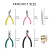Metal Jewelry Making Pliers Cutter Chain Round Bent Nose Beading Making Tools Kit For DIY Jewelry Crafting and Jewelry Repair