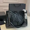 Women's Crossbody Bag Designer Bag Luxury Classic Black And White Oil Wax Leather Pleated Handbag Shoulder Bag No Box