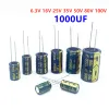 1000UF 25V 6.3V 10V 16V 35V 50V 63V 80V 100V High Frequency Low ESR Aluminum Capacitor 25V 1000UF 35V1000UF 50V1000UF 20%