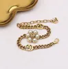 13style الفاخرة Desinger Barkles Brand Letter Bracelet Chain Women 18k Gold Plated Crystal Rhinestone Pearl Listband Link Explied jewerlry accessories