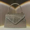 Ladies Evening Bag Minimalist Handbag with Water Diamonds Full of for Evening Wear Wedding Bar Banquet Diagonal Cross Dinner Bag