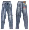 Designer jeans de jeans masculinos da marca de moda de rua europeia Americana Men Jeans de alta qualidade Jeans Designer Jeans Calças Lápis D0111