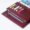 Notebooks Moterm Zipper Flyleaf per A6 Pianificatore ad anello di dimensioni A6 Accessorio per taccuini per gettoni in pelle di cuoio vera