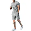 Men's designer short-sleeved shorts two-piece athleisure suit