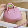 Bolso de cuero Bolide Bolsas de mujer de lujo de lujo de confianza Pure Handmade Wax Hilo 2024 Nuevo mini cabra bolos mini envoltura de caparazón de cuero CR tiene logotipo hbvgdf