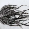 vtwins fly fiething feathers材料グリズリーサドルハックル柔らかいナチュラルルースターサドルストリーマー釣りハエを結ぶ材料