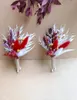 Fiori decorativi boutonnieres fiore secco 2pcs set di bouquet per boho rustico sposo per matrimoni e groomsmen corsage anniversario cena