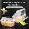 オウムフィーダーを飲む鳥の供給ケージバードウォーターハンギングボウルボックスペットプラスチックフードコンテナ