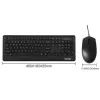 Combos Lenovo Original Wired Keyboard and Mouse Set Combo USB Interface X830L KM4800S KM102 Waterproof for Desktop Computer Laptop