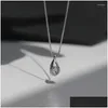 Sacches de bijoux Sacs synthétiques Missanite Zircon Water Drop Collier Senture de conception d'été feme