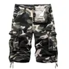 Shorts masculinos masculinos de camuflagem shorts de verão camuflage algodão casual multi-bolso shorts soltos roupas de rua shorts de hip-hop 30-42 j240409