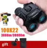 100x22 30000m Binóculos dobráveis Pocket Pocket portátil Zoom Telescópio Dia Night Vision Outdoor Camping Binoculares Wphone CLIP3362402