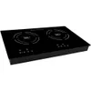 TI-2B Double Burner Induction Cooktop- 세련된 검은 유리 디자인, 120V 전원, 집에서 효율적인 요리를위한 내장 안전 기능