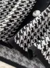 Sukienki na co dzień design vintage houndstooth seksowna szczupła sukienka z dekoltem w dekolcie