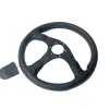 Italien -stil T14 Tuner Real Leather Steering hjul 14 tum 350 mm Universal Car Motorsports för Momo -knapp