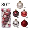 30pcs/Set 6cm Christmas Ball Ornaments Christmas Tree Hanging Decor Green Red White Colorful Pendant Christmas Balls