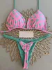 Bikini High Waist Swimsuit Sexy Thong Set zebra Stampa zebra Donne Brasiliana Swimwear 2023 Biquini Swim Bareding Abito 240403