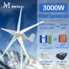 3000W Gerador de energia de turbina eólica Sistema de grade 12V 24V 48V Saída 220V 230V 240V System para o charer de Kit MPPT completo para casa