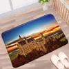 Bath Mats Autumn Country Farm Bathroom Mat Fall Harvest Wheat Field Nature Landscape Anti-Slip Floor Decor Kitchen Bedroom Doorway Carpets