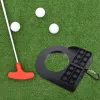 Golf putter grön inomhus golf som sätter tränare med hål flagga övning hjälp hemgården utomhus träningshjälp justerbart hål