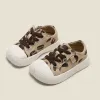 Sneakers 11.515.5cm Fashion Kids Sneakers Canvas Leopard Girls Boys Sports Shoes Toddler Casual Shoes For 03Years Child Autumn Spring