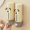 Liquid Soap Dispenser Cream Style Wall-mounted Bathroom Foam Squeezer Punch-free Push-type Bottle Shampoo