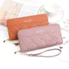 Women Wallet Pu Leather Leather Leather Leather Presal Card Carders Bag Bag Phone Female Long Staspper Wrist Design Wallet for Female