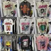 Mens T-shirts Hellstar T-shirts Pink Character Portraits Printed Cotton Hateble Men Women Kort ärm T-skjortor Högkvalitativ topp tee T230921