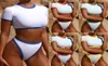 Esportes roupas de banho de roupa de banho alta cintura alta biquíni tanga de tanque feminina tankini maiô de maiô twoPiece7411362