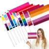 Party Decoration Pride Stick Flags 9pcs LGBTQ Communauté petite main LGBT pour bisexual transgenre pangender lesbien gay queer