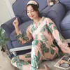 Ev Giyim Kimono Pijama Feminino Pijama Femme Pembe Pigiama Donna Set Kadınlar Pijamas Mujer