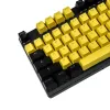 Accessoires OEM 104 Keycap |Double Shot Shine à travers PBT |Keyset mixte jaune noir |Pour le clavier mécanique MX |61 87 104