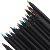 Novo 3pcs/conjunto Rainbow Pencil Seven-Core Pen Pen Stationery Graffiti Desenho Pintura Ferramenta de Escolas de Escola de Escola Supplies