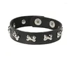 Braccialetti Link 2024 PU Leather Star Skull Bracciale Punk Punk regolabile cuffia gotico fibbia per fibbia per uomini per uomini donne