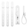 5PCS 15CM Silicone Zip Ties Reusable Cable Ties Travel Cable Organizer 4 Adjustable Holes Straps Wrap Zip Bundle Bandage Tie