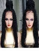 Long Brun Brown Ombre Color Traid Wigs for Black Women Lace Lace Front Cornrow Traided Wigs Synthetic Hair Pinky Curly Lace Fron7613008