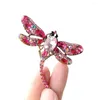 Brooches Rhinestone Dragonfly Crystal Pin Jewelry For Women Girls Insects Pins Birthday Mother's Day Party Wedding Gift