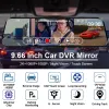 2.5K Mirror DVR for Car 3 Channel Dash Cam 10'' Recorder 3 Lens Car Camera with Rear View DVR 24H Parking Monitor Black Box New